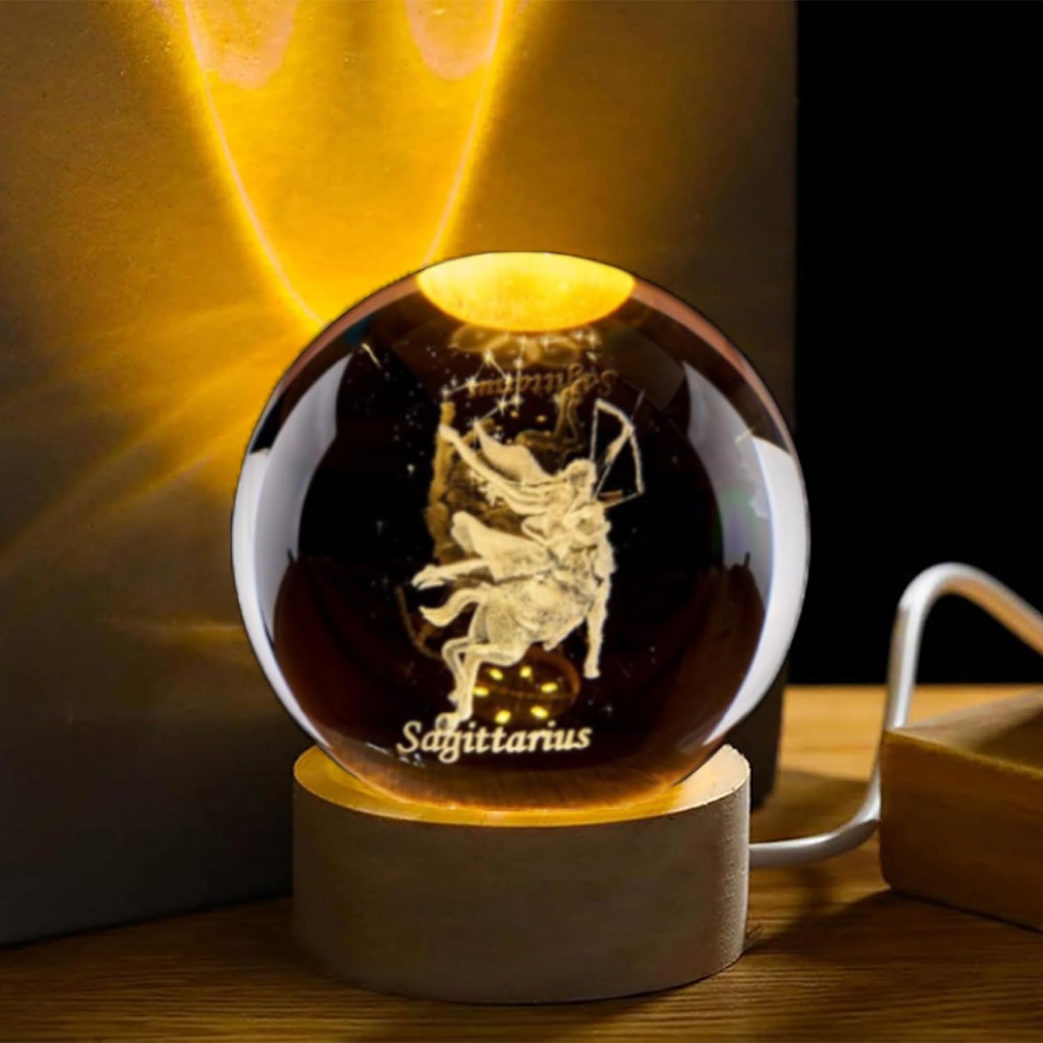 3D Sagittarius Crystal Ball wi - Paper Weight Crystal review and price