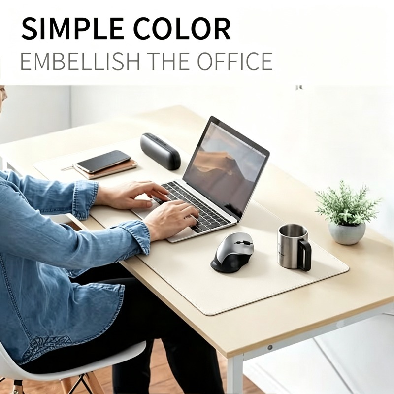 1pc Large Faux Leather Mouse P - Leather Desk Pad review and price