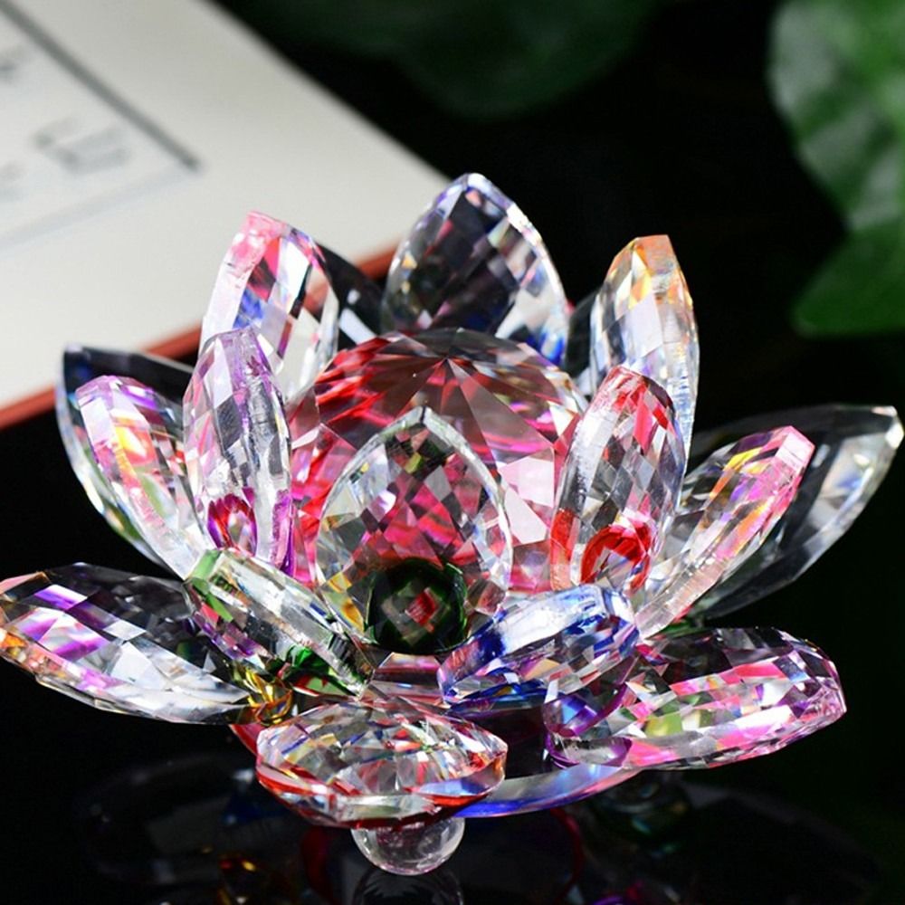 Crystal Lotus Flower Figurine  - Paper Weight Crystal review and price